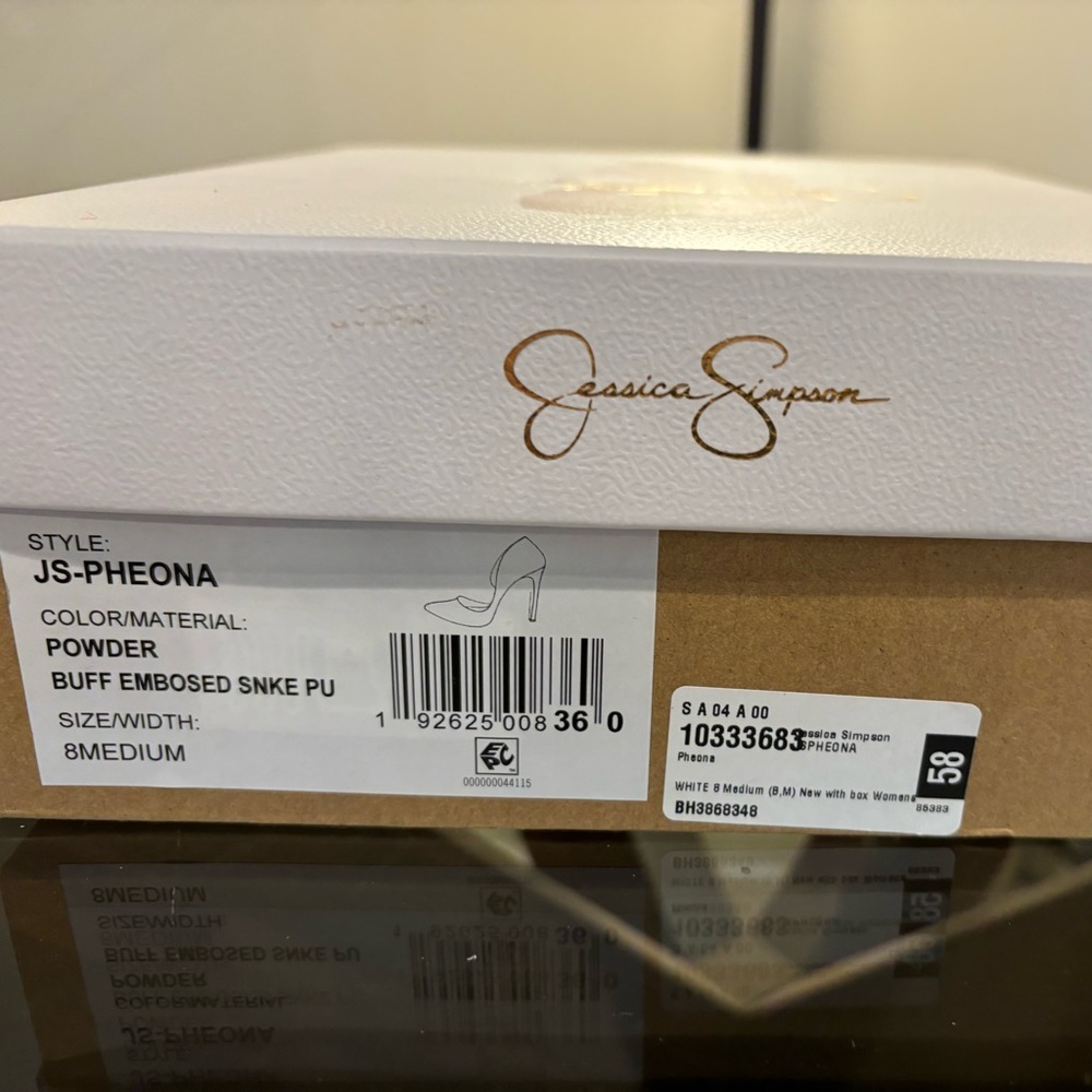 Jessica Simpson Heels Shoes Size 8 Medium White New with Box